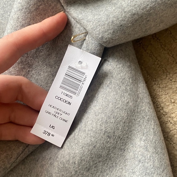 Wilfred The Cacoon Coat New-Virgin Wool, Size L, Heather Light Grey - Picture 11 of 16